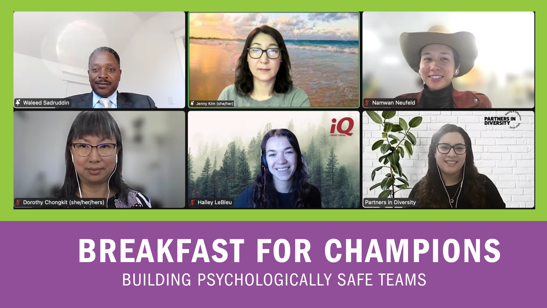 Breakfast for Champions building psychologically safe teams